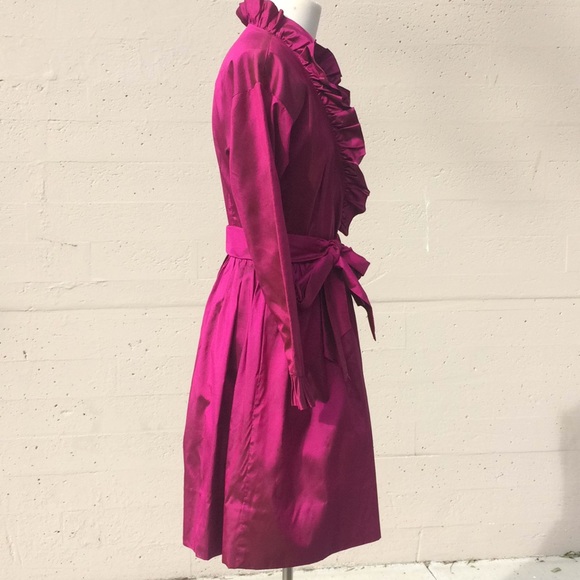 Catherine Regehr Silk Taffeta Retro Cocktail Dress - Picture 11 of 14